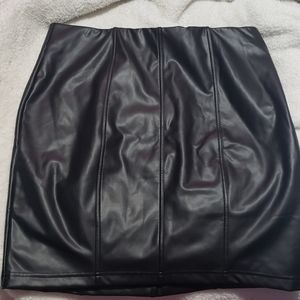 Faux leather skirt
